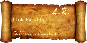 Link Rozália névjegykártya